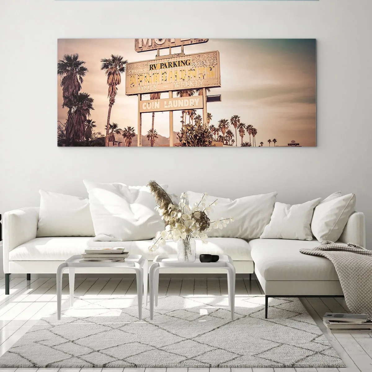 Glass picture - The Time Stopped Here - 100x40 cm