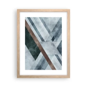 Poster in light oak frame - Refined Elegance of Geometry - 30x40 cm