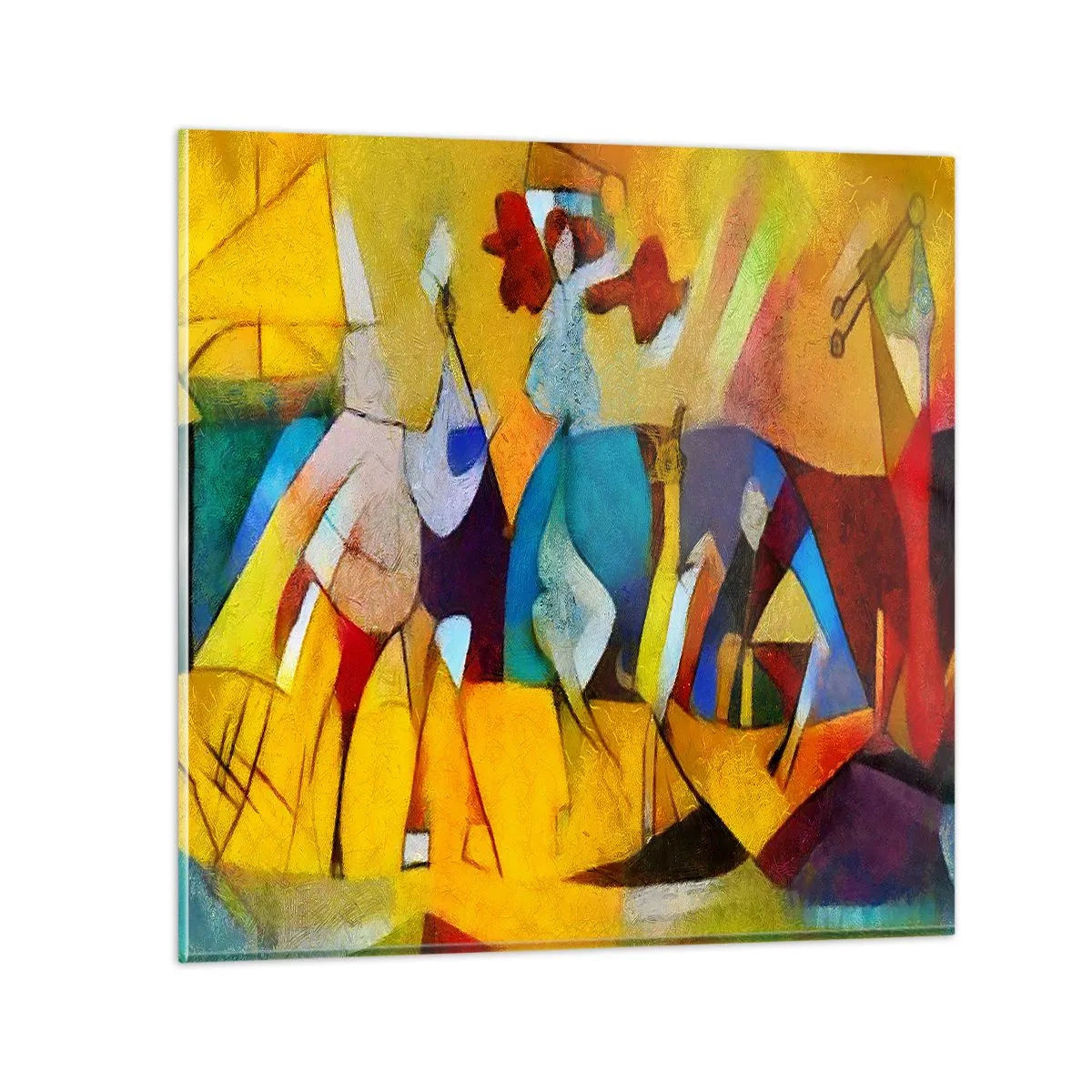 Glass picture - Sun -Life - Happiness - 30x30 cm