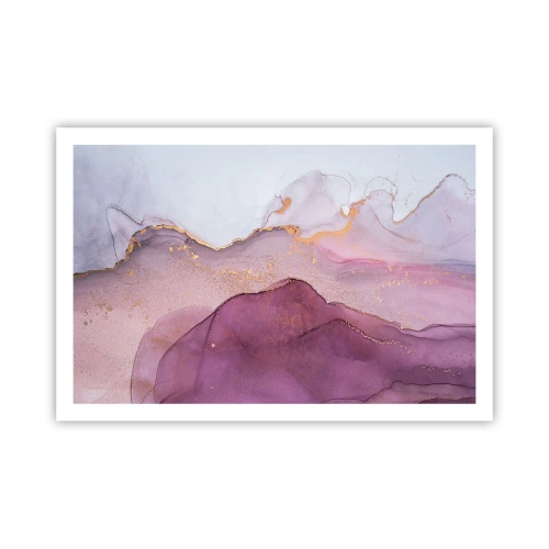 Poster - Waves of Violet and Purple - 91x61 cm