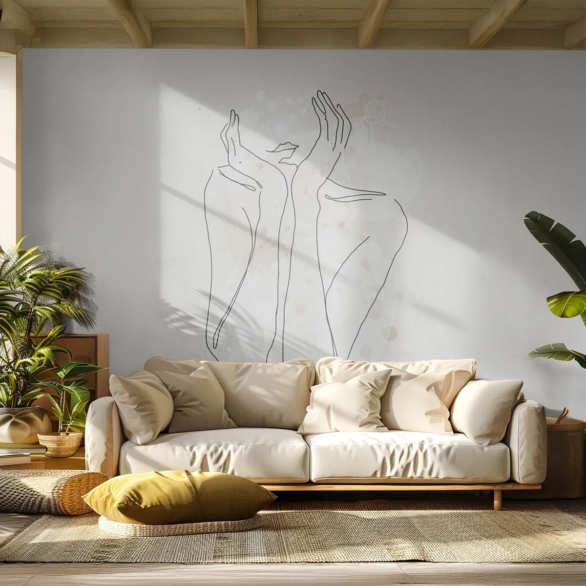 Photo Wallpaper Premium Canvas - Dreamful Moment - Graphics, Woman, Piece - 100x70 cm