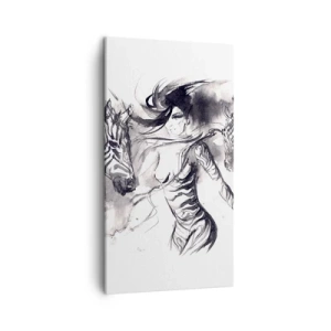 Canvas picture - Dancing With Zebras - 45x80 cm