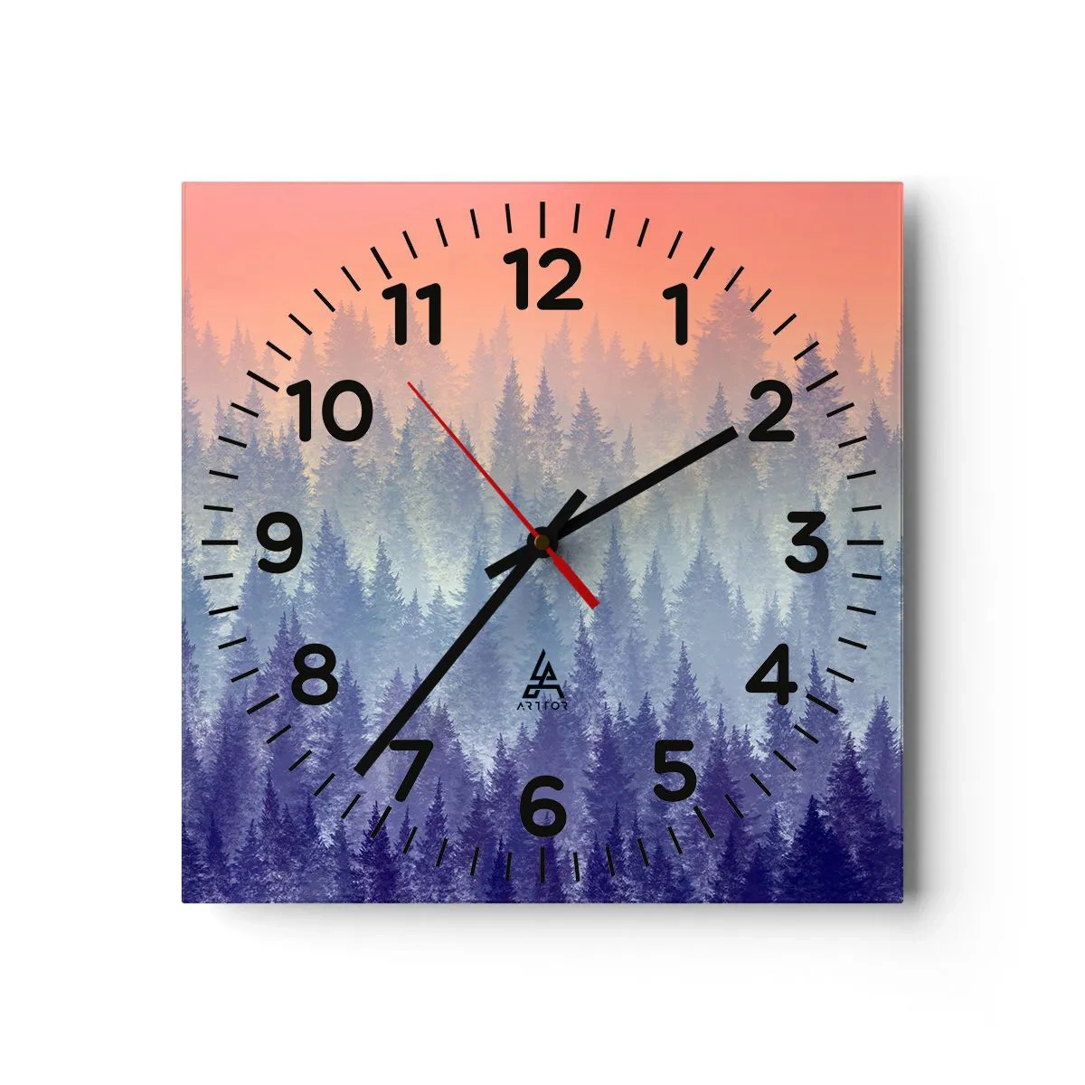 Wall clock - Clock on glass - High, Higher to the Sky - 40x40 cm
