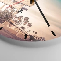 Clock face with lines