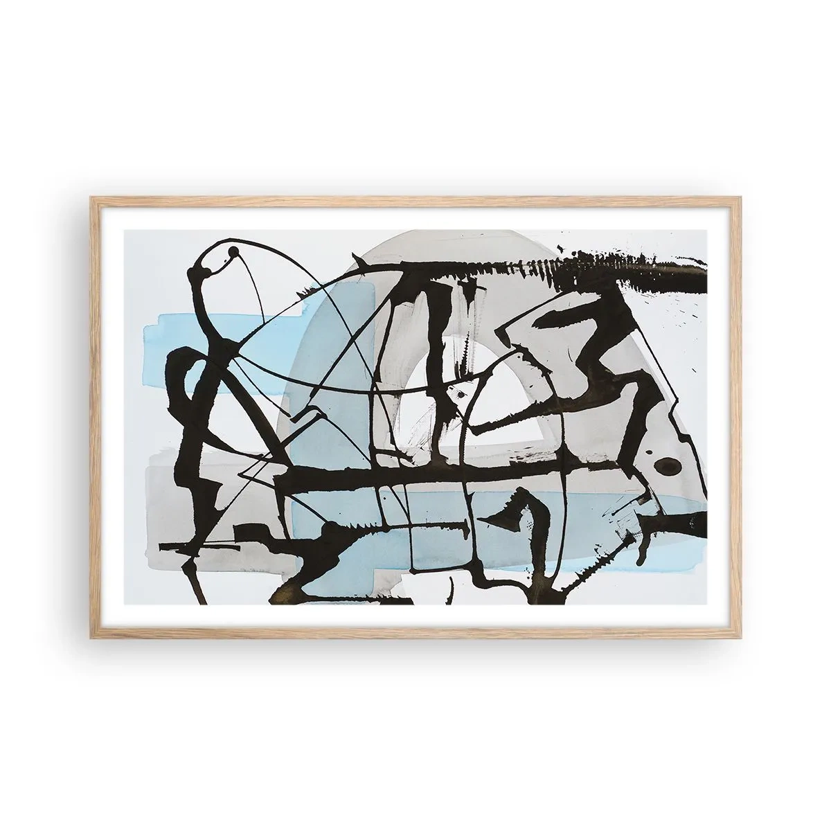 Poster in light oak frame - After All Blue - 91x61 cm