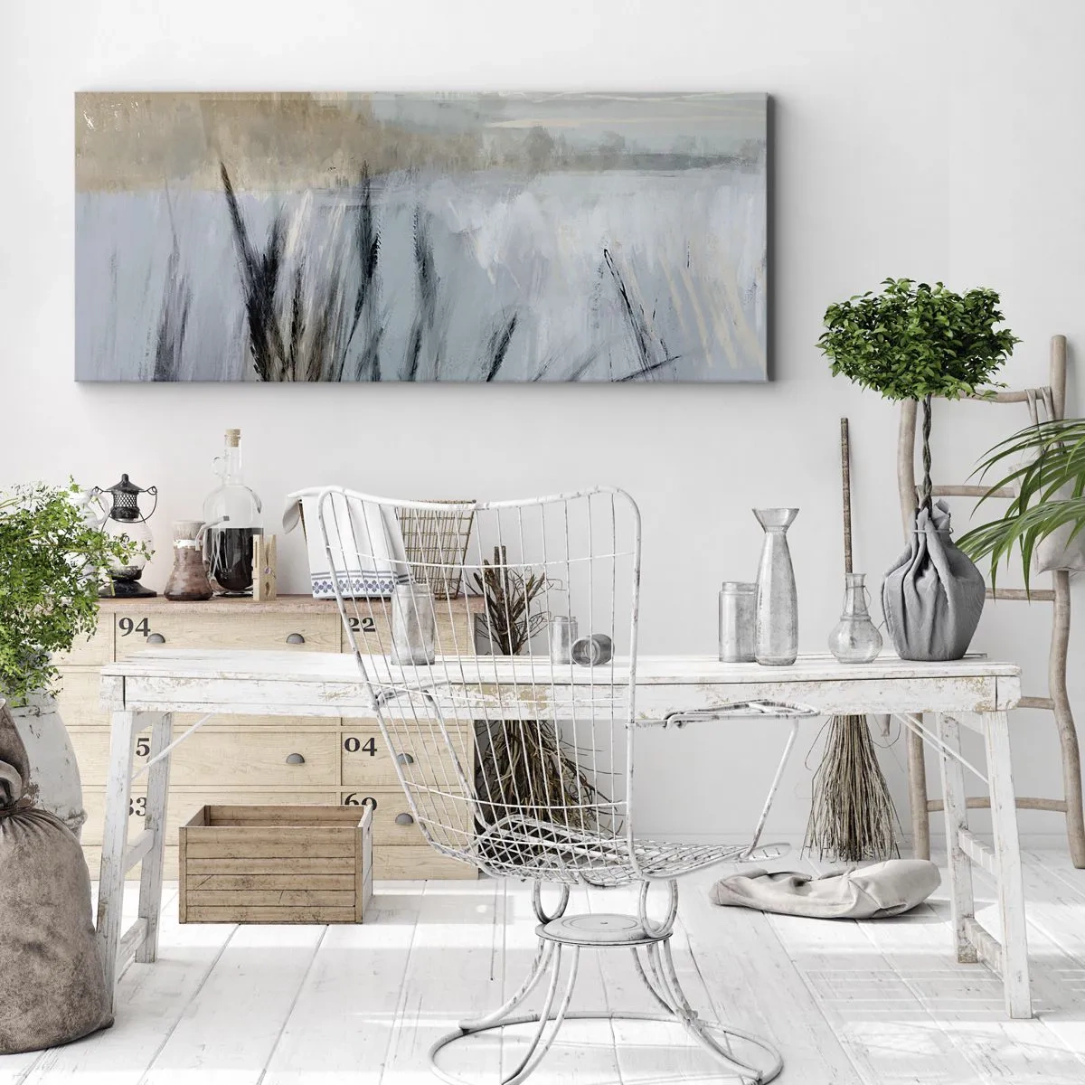 Canvas picture - Winter Fields - 120x50 cm