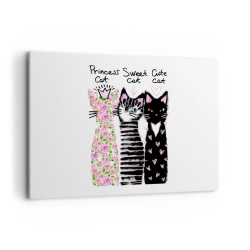 Canvas picture - There Were Three Kittens - 100x70 cm