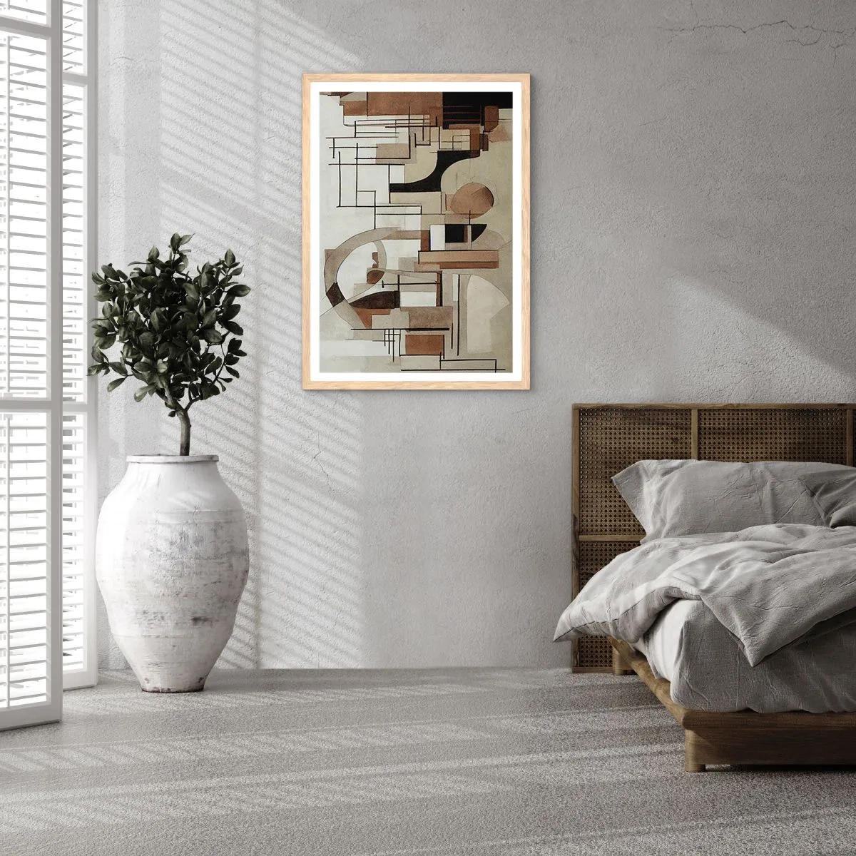Poster in light oak frame - City Landscape 2.0 - 50x70 cm