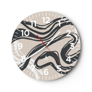 Wall clock - Clock on glass - Multiplied Expression - 30x30 cm
