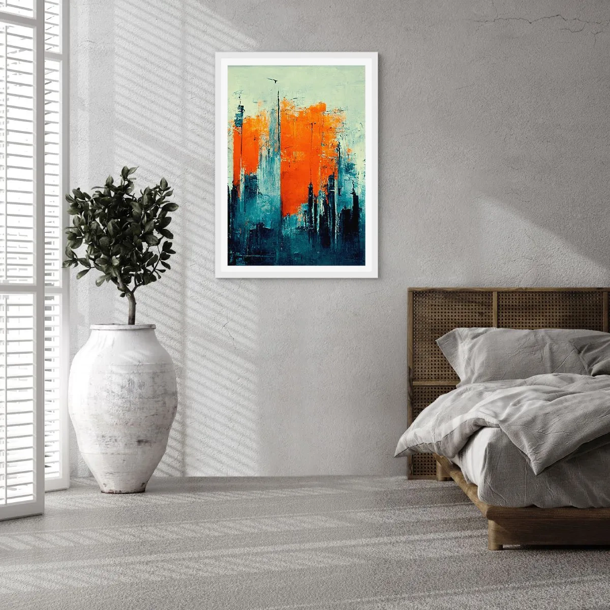 Poster in white frmae - Modern Landscape - 30x40 cm