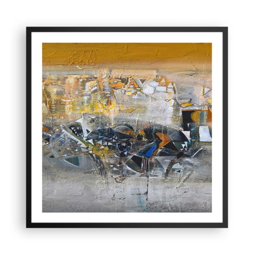 Poster in black frame - All Will Work out - 60x60 cm