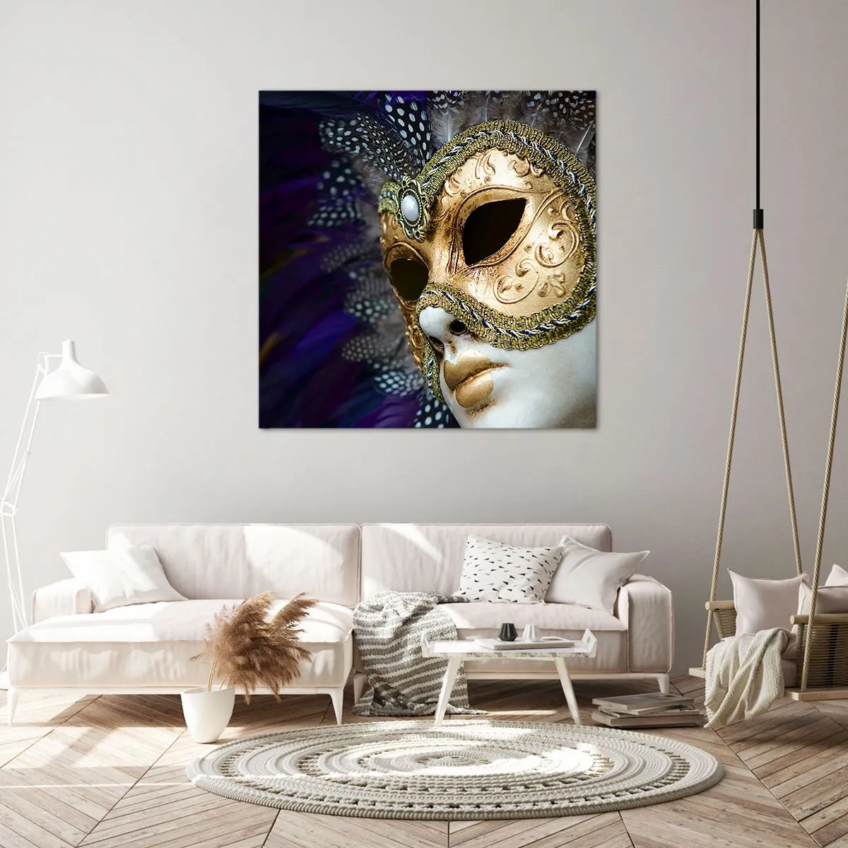 Canvas picture - Venetian Portrait In Gold - 60x60 cm