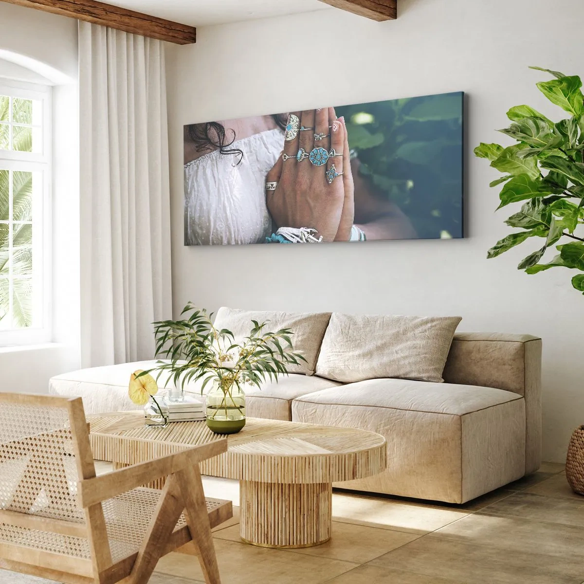Canvas picture - Welcome to the Centre of Wellbeing - 100x40 cm