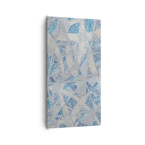 Canvas picture - In Blue and Grey Maze - 65x120 cm