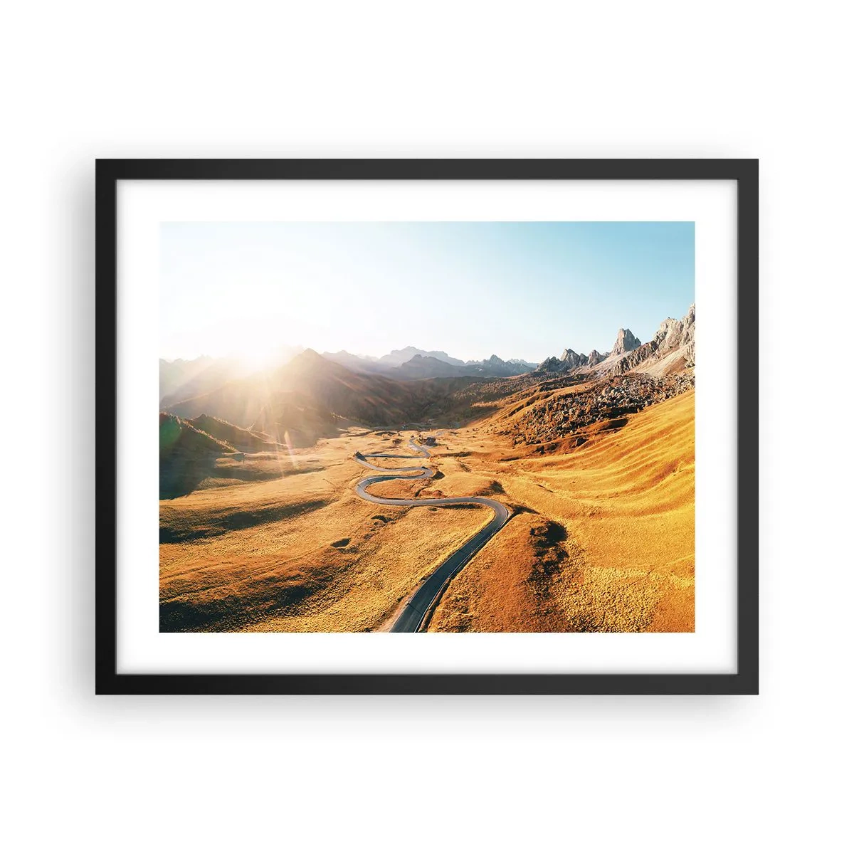 Poster in black frame - In a Golden Valley - 50x40 cm
