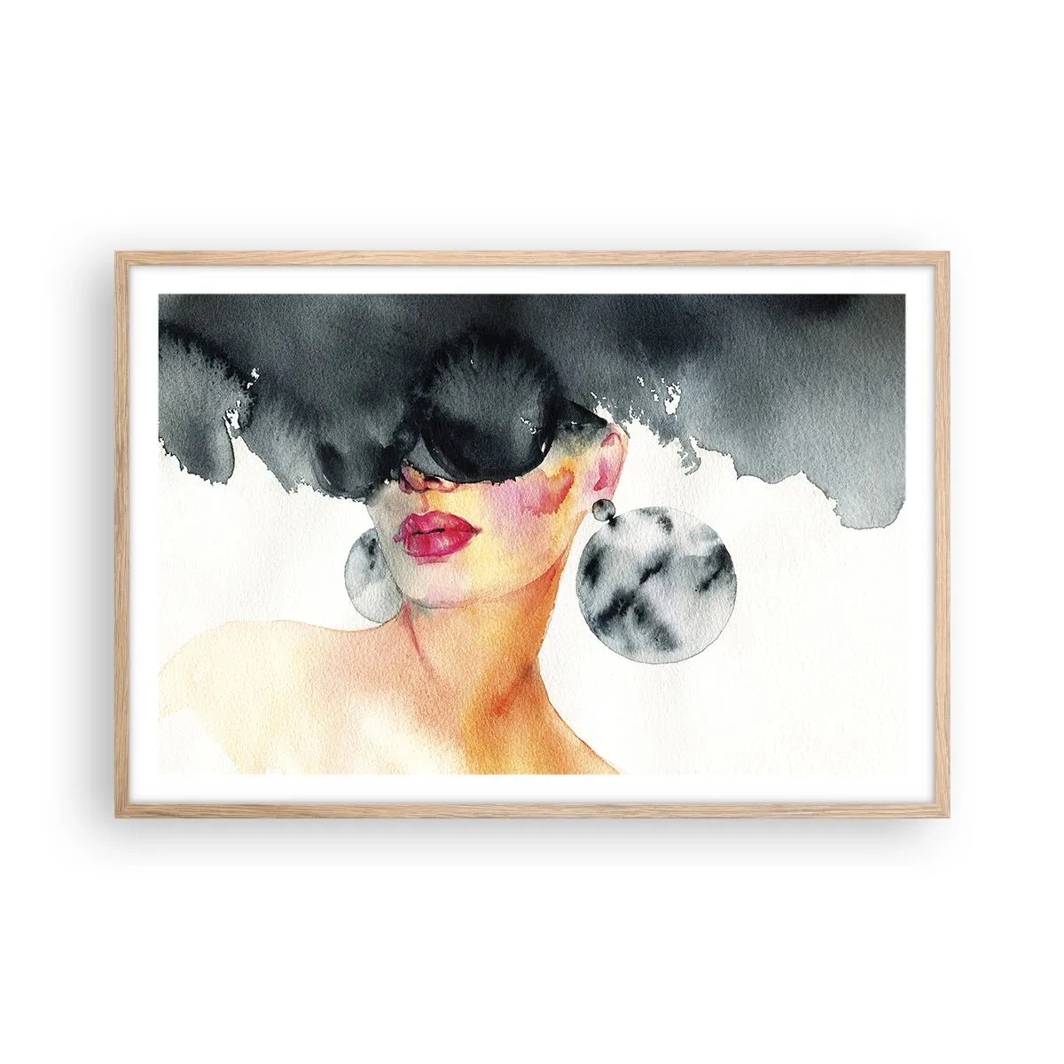 Poster in light oak frame - Secret of Elegance - 91x61 cm