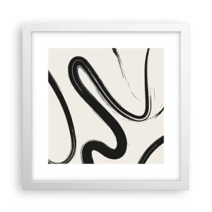 Poster in white frmae - Black and White Fancy - 30x30 cm
