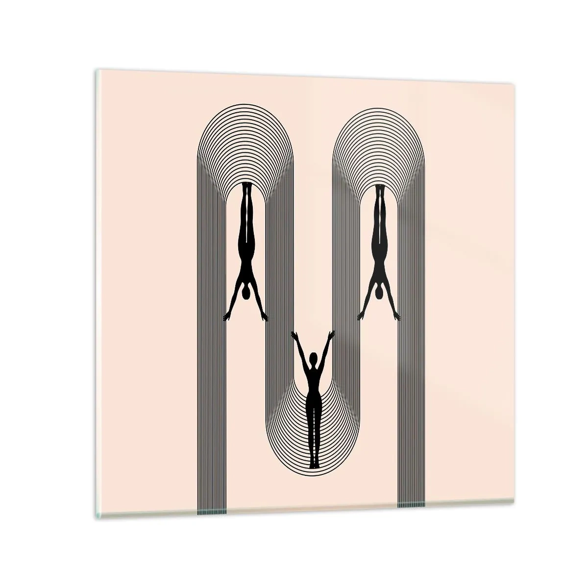 Glass picture - Upside Down - 60x60 cm