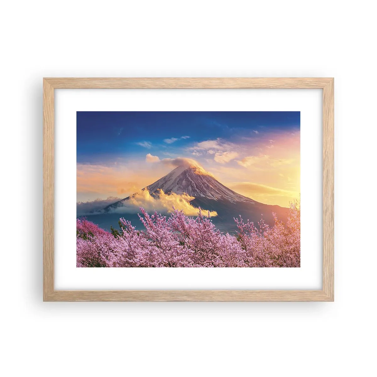 Poster in light oak frame - Japanese Sanctity - 40x30 cm