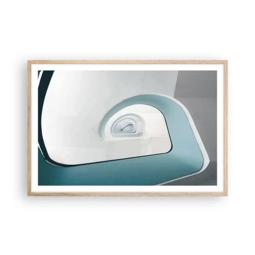 Poster in light oak frame - To the Bottom of Blue - 91x61 cm