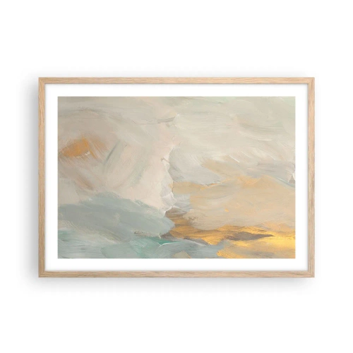 Poster in light oak frame - Abstract: Land of Gentleness - 70x50 cm