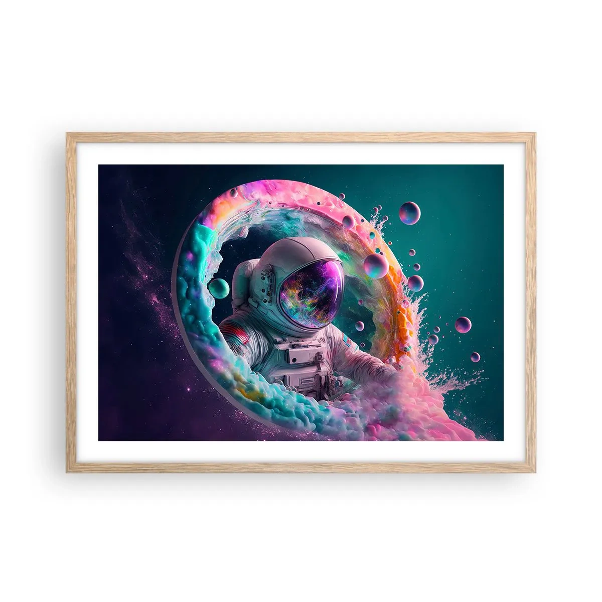 Poster in light oak frame - Star Gate - 70x50 cm
