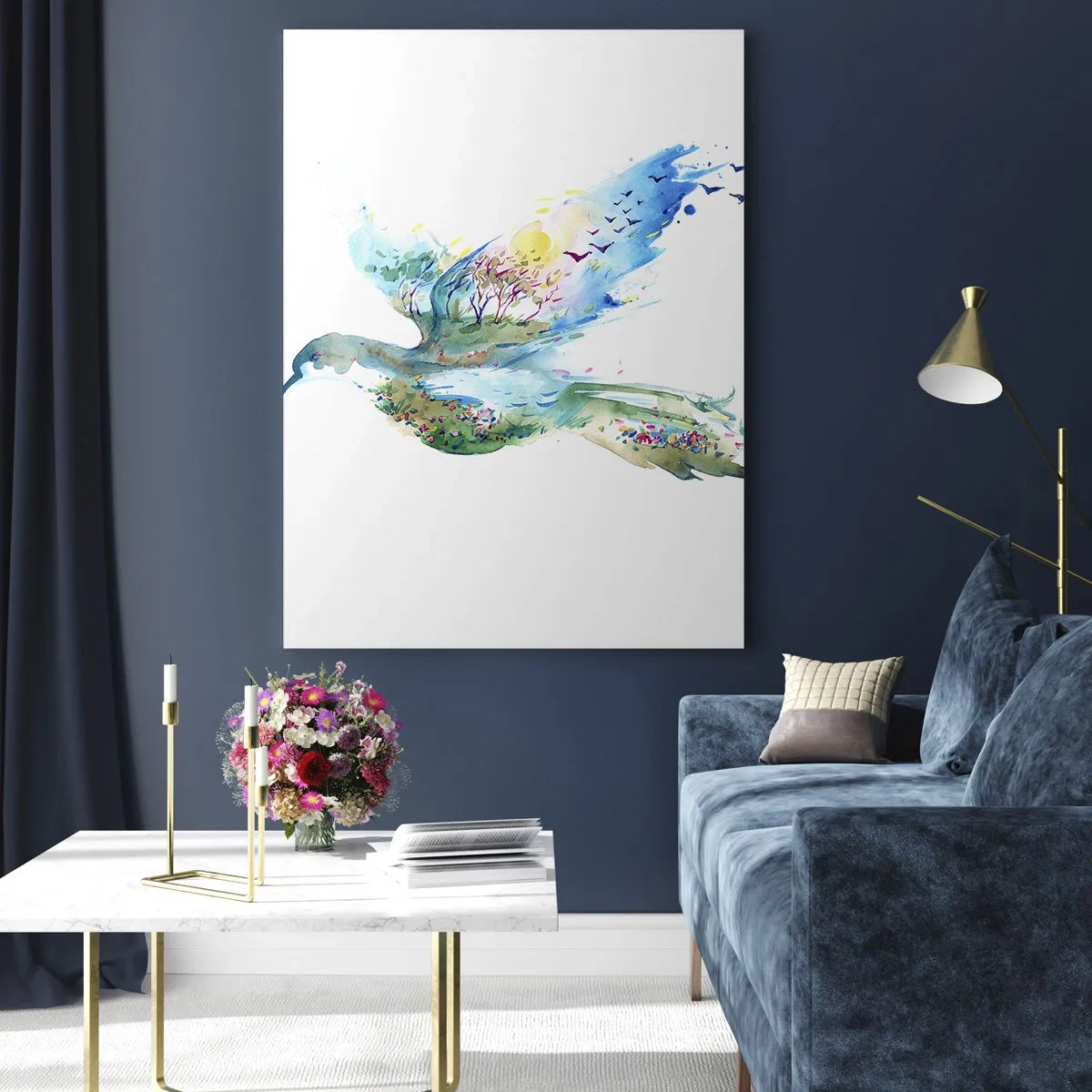 Glass picture - On The Wings Of Nature - 70x100 cm