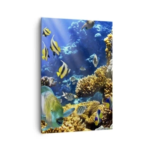 Canvas picture - Big Traffic to Holiday Destination - 70x100 cm