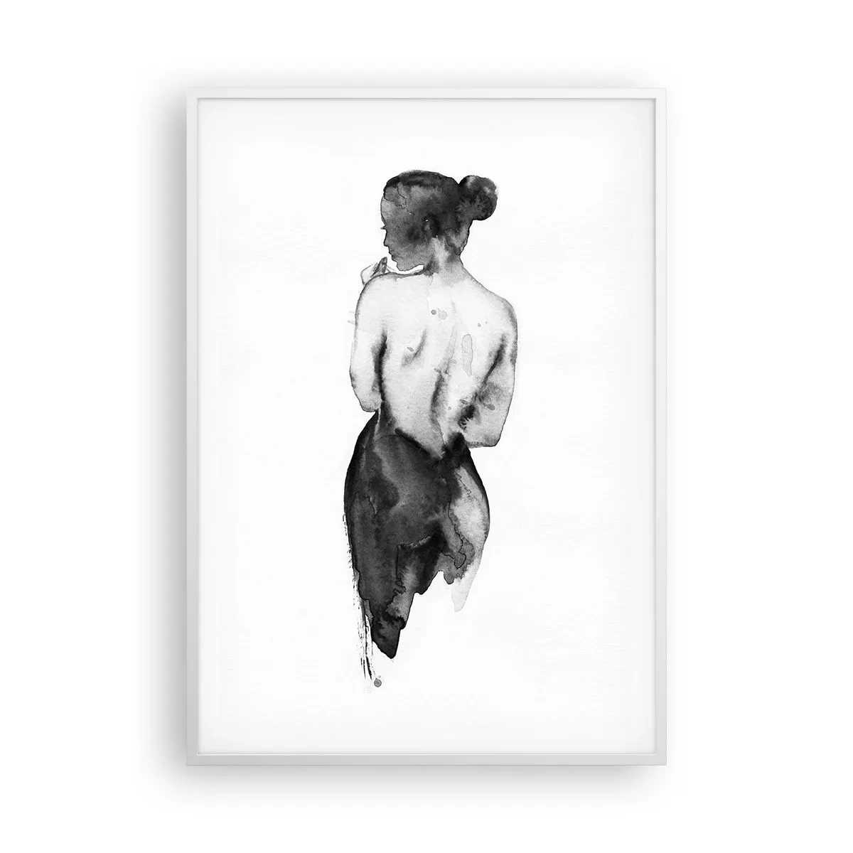 Poster in white frmae - By Her Side the World Disappears - 70x100 cm