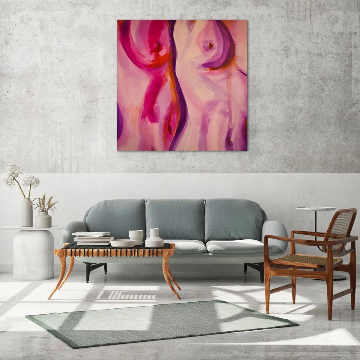 Glass picture - Ode to Womanhood - 30x30 cm