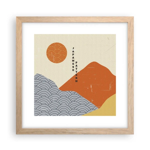 Poster in light oak frame - In the Japanese Spirit - 30x30 cm