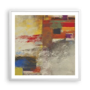 Poster in white frmae - Geometry of Colours - 60x60 cm