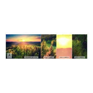 Photo Wallpaper Sample Self-Adhesive Deluxe Sticker - Peaks and Summits - Landscape, Forest, Mountains - 100x30 cm