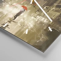 Clock face with lines