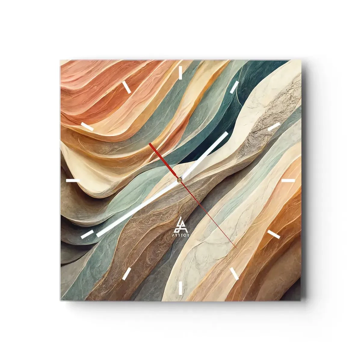 Wall clock - Clock on glass - Moment Before Change - 40x40 cm
