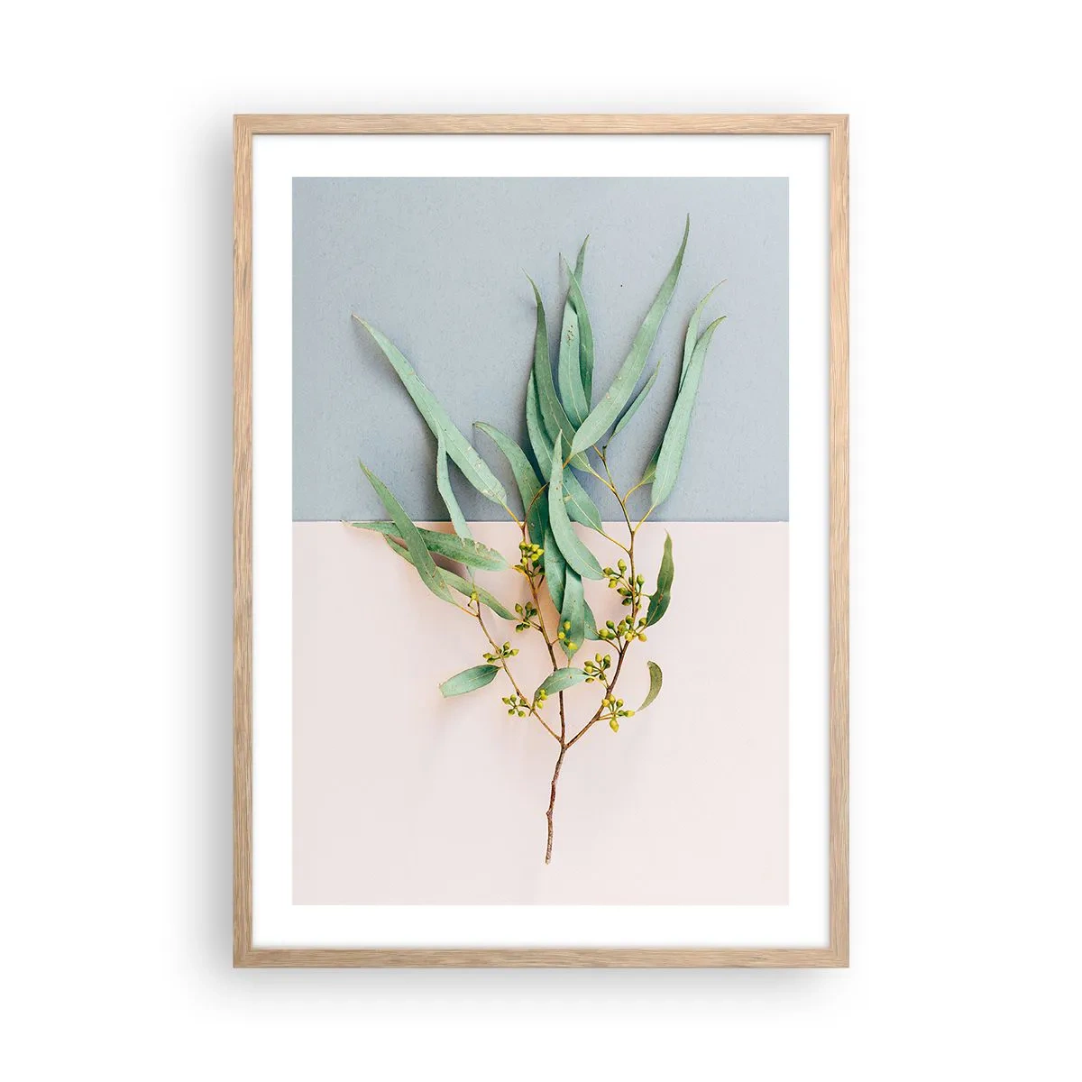 Poster in light oak frame - Pastel Subtlety - 50x70 cm