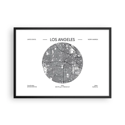 Poster in black frame - Anatomy of Los Angeles - 70x50 cm