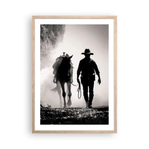 Poster in light oak frame - Texan Morning - 50x70 cm