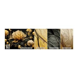 Photo Wallpaper Sample Premium Canvas - Subtle Fragility - Flower, Art Deco, Glamour - 100x30 cm
