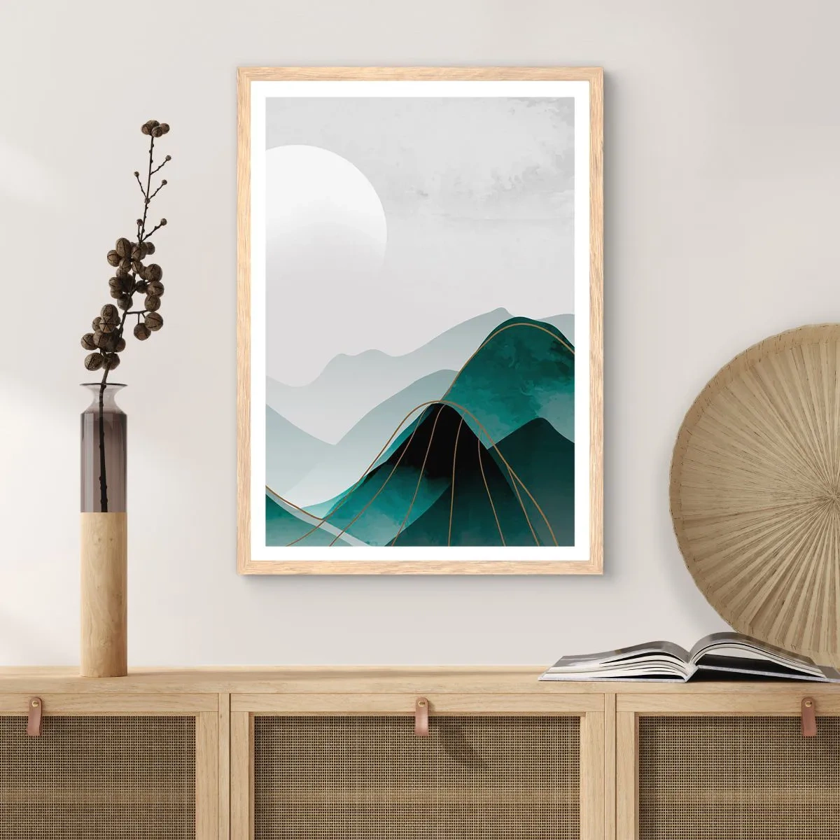 Poster in light oak frame - In Full Majesty - 40x50 cm