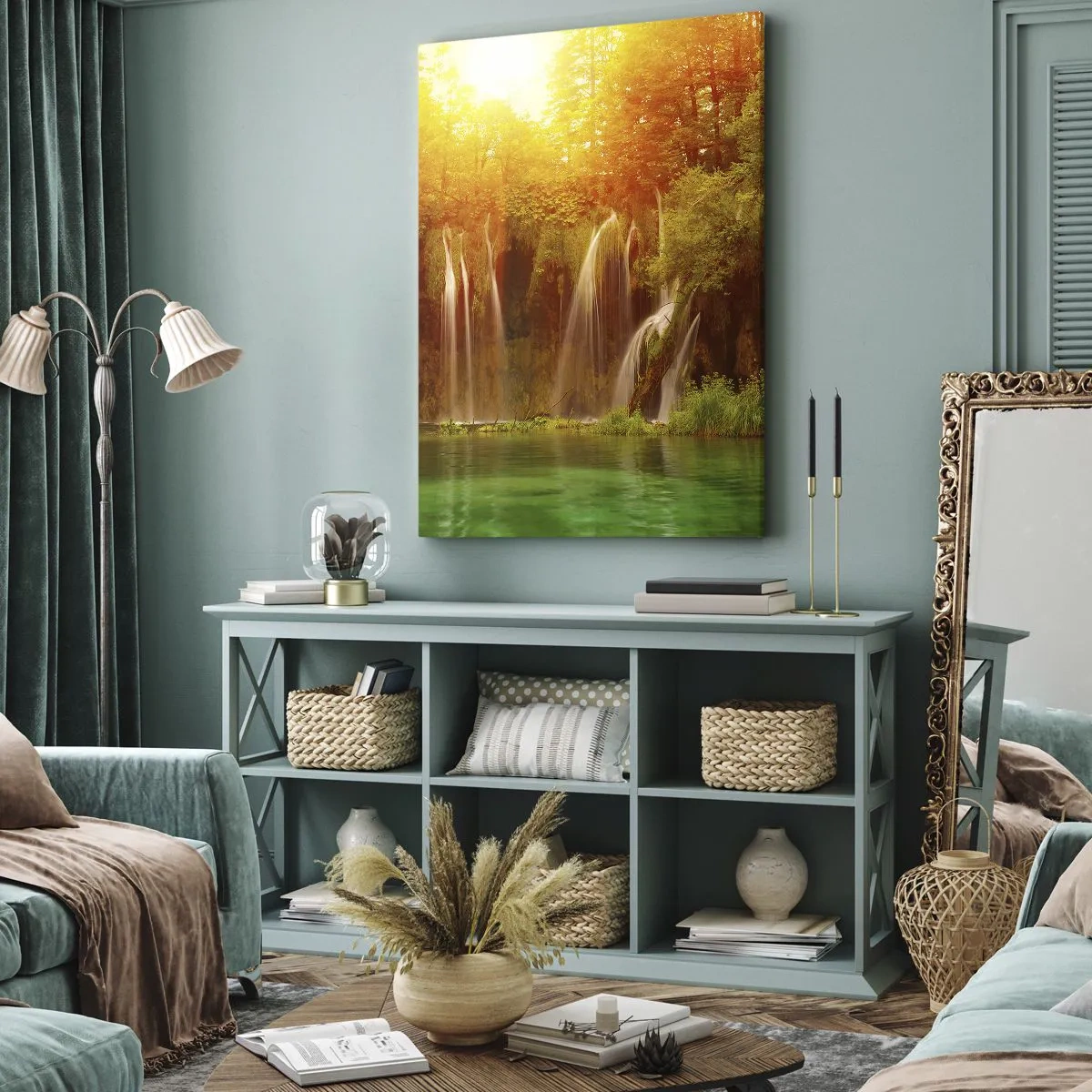 Canvas picture - In the Sun and in the Shade - 55x100 cm