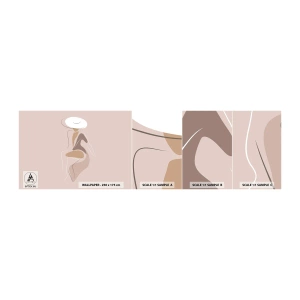 Photo Wallpaper Sample Self-Adhesive Deluxe Sticker - Being a Lady - Graphics, Woman, Woman In A Hat - 100x30 cm