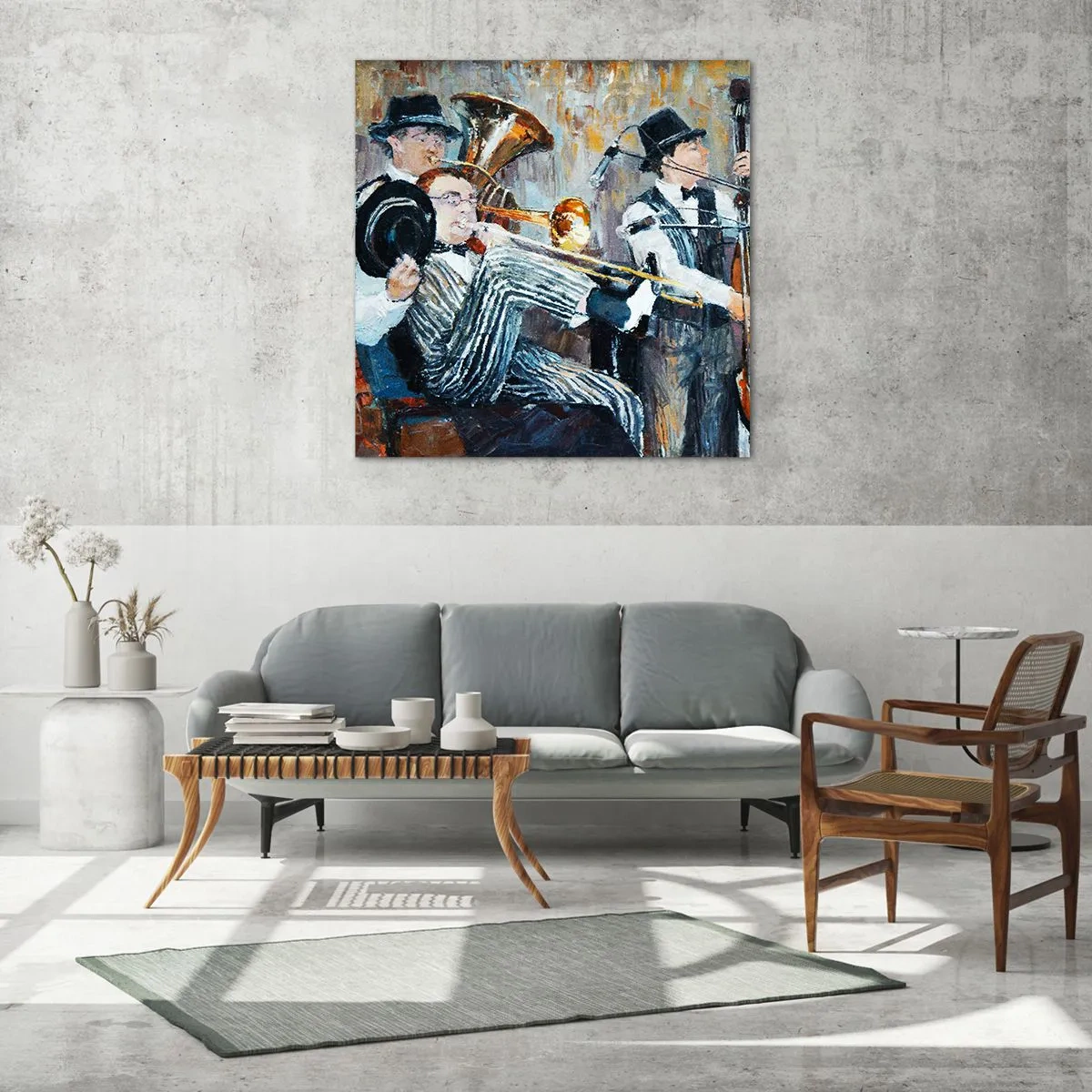 Glass picture - All That Jazz - 60x60 cm