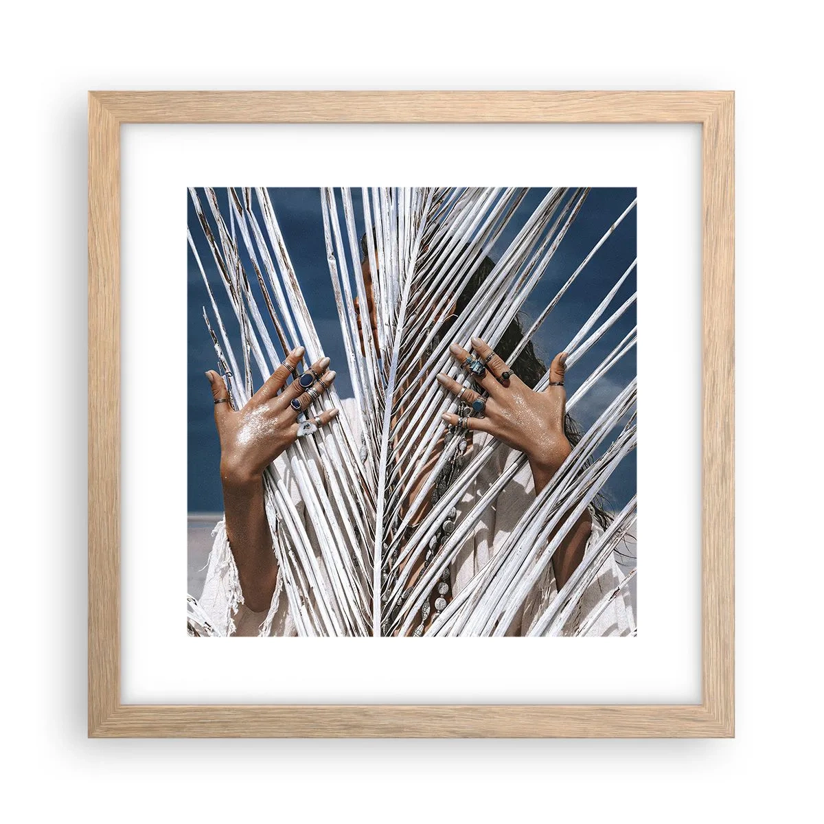Poster in light oak frame - Shaman's Girlfriend? - 30x30 cm
