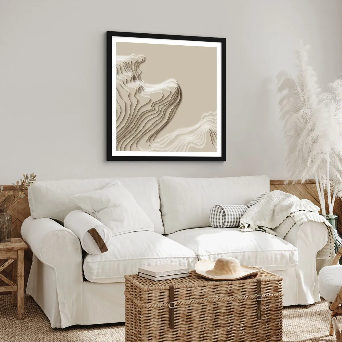 Poster in black frame - Topography of Art. - 60x60 cm