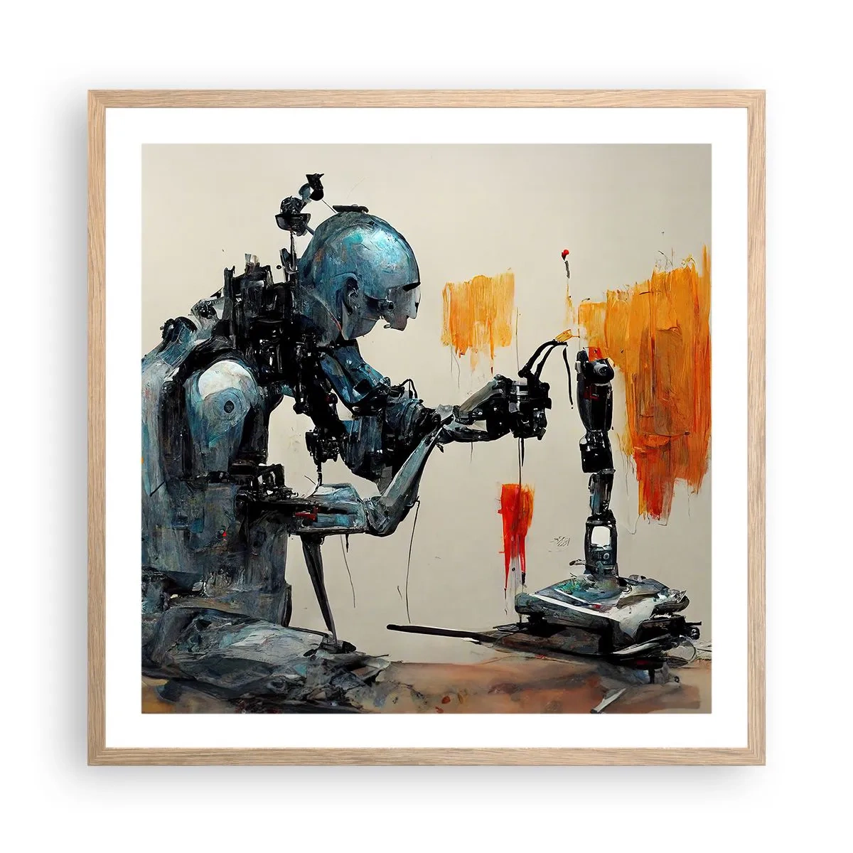 Poster in light oak frame - This Is Tomorrow - 60x60 cm