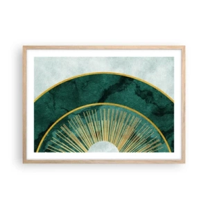 Poster in light oak frame - Another Solar System - 70x50 cm