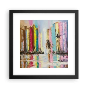 Poster in black frame - Follow Me - 30x30 cm