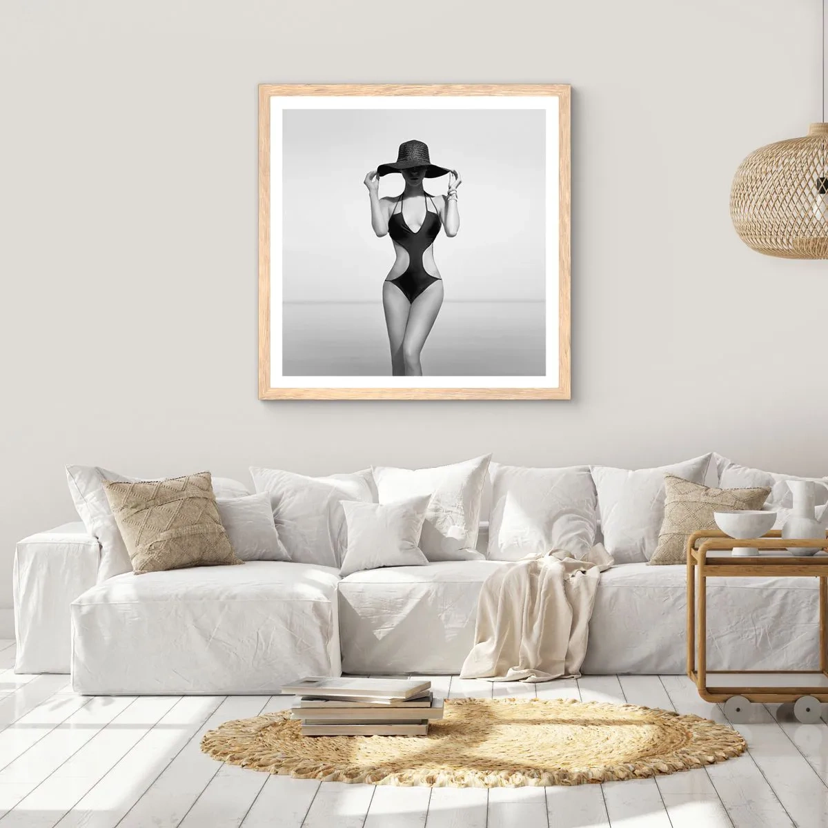 Poster in light oak frame - My Name Is: Elegance - 60x60 cm