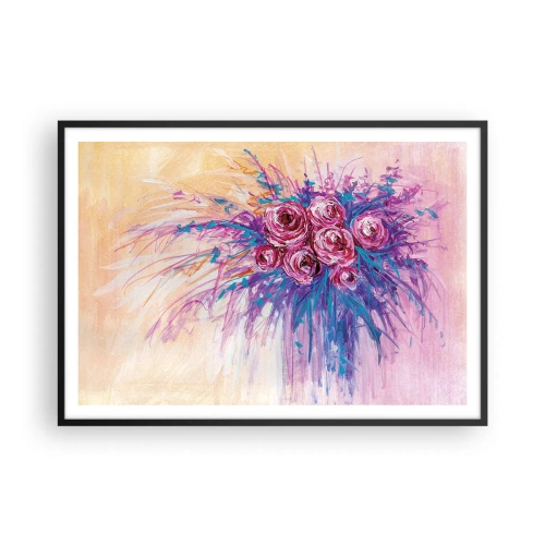 Poster in black frame - Rose Fountain - 100x70 cm